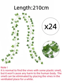 4/12/24Pcs Fake Vines With Leaves For Room Decor,Artificial Ivy Greenery Garland, Fake Vines Hanging Plants Backdrop For Home Decor,Garden Decor,Wall Decor,Bedroom Decor,Wedding Decoration,Table Decoration,Party Decorations,Birthday Decoration,Indoor Outdoor Decor,Christmas Decorations