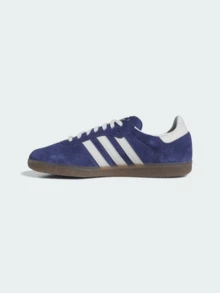 Adidas Originals Adidas Samba OG Premium Sneakers, Timeless Retro Trainers In Fall Tones, Leather & Suede Construction, Low-Top Casual Sneaker For Outdoor, Sports, Sambas For School And Work, Daily Shoes For Skate Outfit , JP8523 - 深藍色/灰色/膠質 - 查看 9