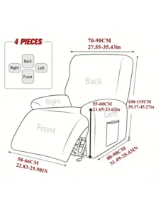 1 件加厚分体躺椅套防滑休闲躺椅套提花单人沙发套适用于客厅卧室酒店