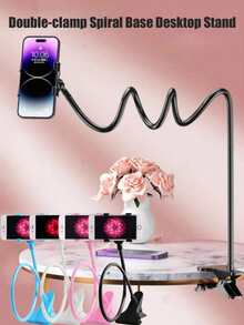 1pc Mobile Phone Live Broadcast Stand Can Be Raised And Lowered, Portable Desktop Camera, Lazy Person, TV Show, Multifunctional Phone Stand, Weighted Disc, Universal Free Lifting Stand - Multicolor - View 2
