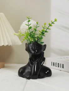 1pc Minimalist Female Beauty Face Makeup Brush Holder Vase, Suitable For Home Decor, Bedroom, Office, Students, Storage, Wedding, House Decor, Jewelry Organizer, Party Decorations, Great Gift For Friends And Family,Makeup Bag,Travel Essential - Multicolor 1 - View 9