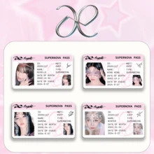 Thẻ ID Aespa, Thẻ ID Kpop, Thẻ ID Series Hoa Anh Đào Hồng, Có thể cất giữ trong hộp đựng thẻ ID, Đồ sưu tầm tinh xảo, Quà tặng quý giá, Quà tặng nhỏ cho bạn bè, Quà tặng Giáng sinh - Nhiều màu - Xem 1