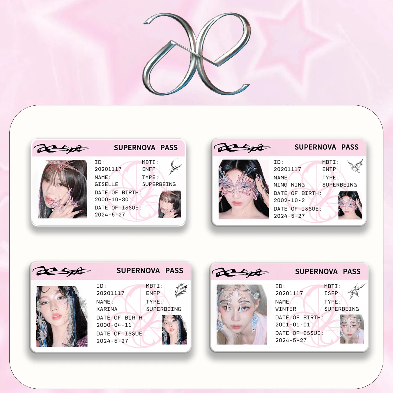 Thẻ ID Aespa, Thẻ ID Kpop, Thẻ ID Series Hoa Anh Đào Hồng, Có thể cất giữ trong hộp đựng thẻ ID, Đồ sưu tầm tinh xảo, Quà tặng quý giá, Quà tặng nhỏ cho bạn bè, Quà tặng Giáng sinh - Nhiều màu - Xem 1