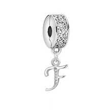 1 pieza Colgante con cierre de posicionamiento con símbolo de la suerte, 26 letras de la A a la Z, adecuado para pulseras, brazaletes, joyería de mujer, manualidades DIY, tobillos, fabricación de joyería hecha a mano, dijes para collares y bolsos