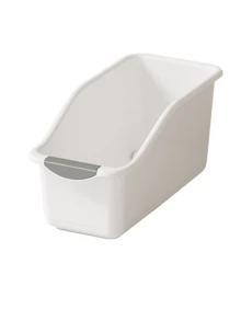 1pc Multifunctional Plastic Storage Box, Kitchen Wall Storage Container, White Modular Under-Sink Organizer For Home Cabinets, Double-Layer Sliding Baskets With Hooks, Rust-Resistant, Suitable For Narrow Bathrooms, Kitchens, And Office Spaces. This Versatile Plastic Storage Box Features A Handle And Optional Wheels, Is Stackable And Durable, Perfect For Storing Spices, Snacks, And Canned Goods In The Kitchen; - Multicolor - View 12