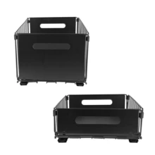 Mobile base, 2 contenitori estraibili e scorrevoli, porta spezie in acciaio al carbonio, cassetti telescopici 24 * 37,5 * 10 cm/24 * 37,5 * 18 cm