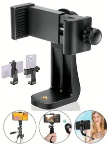 Soporte Premium Taisioner para teléfono inteligente/Adaptador de montaje en trípode vertical y horizontal rotatorio, con tornillo de 1/4", abrazadera ajustable, para , teléfono Android, palo de selfie, soporte para cámara