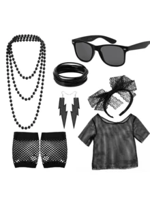 Áo lưới neon phong cách thập niên 1980 dành cho nữ - Thoáng khí và có thể giặt bằng máy, thích hợp cho các dịp tiệc tùng và thường ngày, đạo cụ hóa trang, quần áo và phụ kiện hóa trang, bộ đạo cụ trang phục, đạo cụ quần áo khác và làm quà tặng Halloween - Nhiều màu - Xem 16