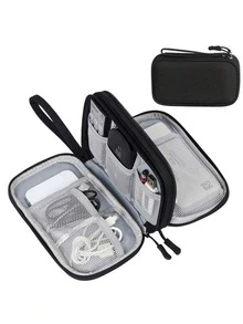 1pc Multi-Functional Nylon Toiletry Bag, Handheld Organizer Bag With Multiple Pockets & Mesh Divider, Large Capacity Wallet, Big Size Double Zipper Toiletry Pouch, Unisex, Essential For Short Trips, Travel, Back To School, Water-Resistant Electronics Storage Bag - Multicolor - View 12