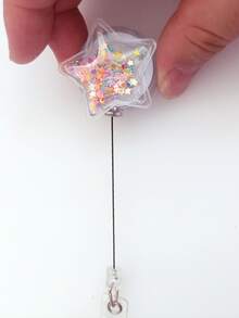 1pc/5pcs Colorful Glitter ID Card Holder Badge, School Supplies, Work ID Holder, Nurse Accessories, School Materials, Case