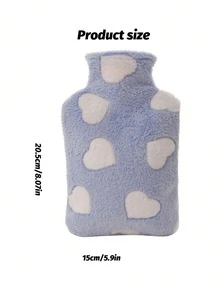 1 قطعة غطاء ناعم ومريح لكيس الماء الساخن للشتاء، كمادة ساخنة للبنات، تدفئة البطن، كيس ماء دافئ، حجم صغير، قابل للحمل وملء الماء، حقيبة يد دافئة، تصريف الماء، حقيبة يد دافئة