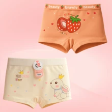 Kit With 10 Boxer Shorts For Girls, Printed, Size 2 To 10 Years, Imported - 彩色 - 查看 5