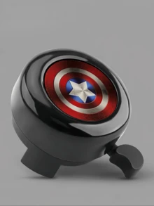 Marvel 1pc Marvel Cartoon Bicycle/Scooter Bell, Simple & Durable Cartoon Superhero /Spider-Man/Iron Man Bicycle Bell, Vibrant Colors & Adorable Design, Loud Warning + Cute IP Design, Suitable For Mountain/City Riding, Couples/Friends Birthday/Holiday Gift