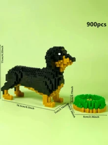 1 mô hình ghép hình 3D hoạt hình hình thú cưng (chó Dachshund/Husky/Schnauzer/Corgi/Dalmatian/Shiba Inu/Poodle/Golden Retriever/Border Collie/Beagle/French Bulldog/Bulldog), trang trí nhà cửa, đồ trang trí bàn làm việc, quà tặng sinh nhật/năm mới. - Nhiều màu - Xem 18