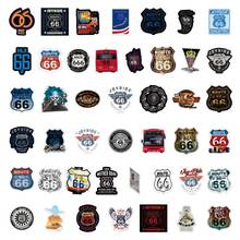 50 piezas de pegatinas con diseños de graffiti geniales de la Ruta 66 para decorar fundas de teléfono, patinetas, cajas de herramientas, maletas, computadoras y guitarras