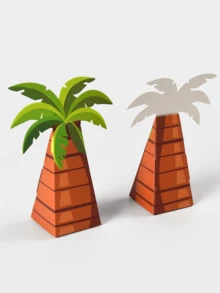 2 Stück Kokosnusspalmen Geschenkboxen, Hochzeitsgeschenke, tropische Hawaii Party Geschenkverpackung für Geburtstag, Babyparty, Hochzeit