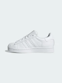 Adidas Originals Superstar II Shoes For Women, Shell-Toe Casual Activewear Sneaker For Daily Wear, Minimalist Low Top Sneaker For School And Workday Chic, Color Block Sneaker For Women's Fall Outfits, Black And White Shoe For Skate Outfits - 雲白/雲白/核心黑色 - 查看 9
