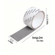 Self-Adhesive Mesh Tape For Repairing Window Screens, Designed To Repair Holes And Keep Out Insects Such As Mosquitoes. - Black - View 3
