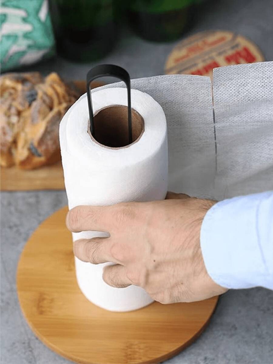 1pc Kitchen Paper Towel Holder For Storing Cling Film And Paper Towels, Suitable For Home Use. This Paper Towel Holder Is Perfect For The Kitchen, Making It Easy To Store Paper Towels And Handle Spills And Messes.