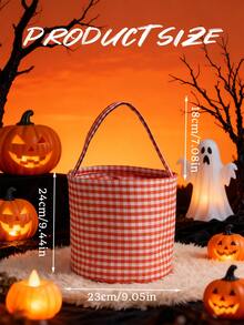 Sacola de Halloween personalizada para doces ou travessuras, cesta de doces de Halloween, saco de doces de Halloween, cesta de guingão de Halloween, nome personalizado para sacola de Halloween, embalagens para presentes de doces ou travessuras, presentes de Halloween, decorações de Halloween, embalagens para o Dia dos Mortos, sacolas de presentes para festas temáticas de Halloween, sacola de doces guingão personalizada para crianças, decoração de Halloween, presente de Halloween, Natal