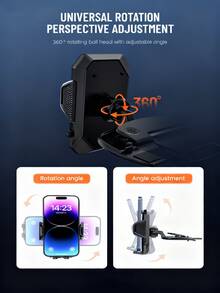 通用车载CD槽手机支架，一键释放，适用于 13/12/11 Pro Max - 黑色 - 查看 6