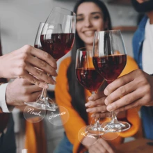 20 pingentes de acrílico para taças de vinho, pingentes de acrílico para taças de vinho, pingentes transparentes em formato de árvore de Natal e círculo, etiqueta de identificação para taças, marcadores de bebidas, decorações para festas de degustação de vinho, perfeitos para festas de Natal - Multicolorido - Ver 4