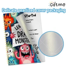 GDTME [كتاب تلوين الكنز] "تعلم كيفية رسم وحوش صغيرة" قيمة كبيرة 28 صفحة! كتاب تلوين A4 ذو لمعان لؤلؤي، صفحات نظيفة لا تنزف، محبوب من البالغين والأطفال، أساسي للتخفيف من التوتر، أفضل هدية لعيد الهالوين والكريسماس والعام الجديد للأطفال والأصدقاء (حلقة ذهبية)