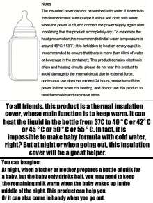 1pc Milk Warmer Coaster, Portable Milk Warmer, 6-Level Digital Temperature Control Milk Bottle Warmer Sleeve, Suitable For Maintaining Or Heating Water/Milk Above 35°C, Constant Temperature Heating USB Powered Leather Gift - Multicolor - View 7