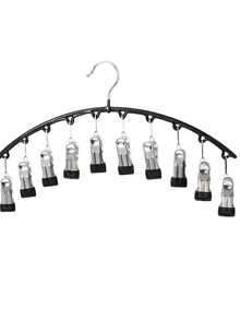 Percha de pantalones de acero inoxidable premium - Organizador de armario ahorra espacio con 10 pinzas, solución de almacenamiento elegante para pantalones de yoga, mallas y calcetines | Ideal para regalos del Día de la Madre, tiendas de kimonos de boda y boutiques