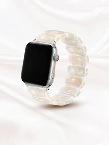 1 bandă elastică din rășină, stil retro, ușor de purtat, ușoară și confortabilă, se potrivește cu 38 mm/40 mm/41 mm, 42 mm/44 mm/45 mm/49 mm, 42 mm pentru S10, 46 mm pentru S10, 42 mm pentru S11, 46 mm pentru S11. - Multicolor - Vizualizare 21