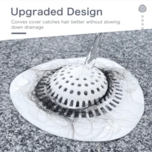 1pc White Silicone Hair Catcher For Shower/Bathtub DrainDrain Strainer With Sucker - Catches Hair & Prevents ClogsHome Solution For Bathroom Sink & Kitchen TubEasy-Install Drain Cover - Durable Silicone MaterialIdeal For Daily Hair Trap & Smooth Water Drainage - 隨機 - 查看 1