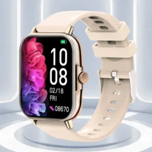 ERUN 1.81英寸高清显示屏智能手表,180mAh电池,双针充电,蓝牙通话,蓝牙音乐,睡眠监测,来电/信息提醒,社交应用通知,久坐提醒,健身追踪,抬腕唤醒,查找手机/手表,音乐控制,天气预报,计算器等功能。是节日送礼的理想之选。 - 彩色 - 查看 15