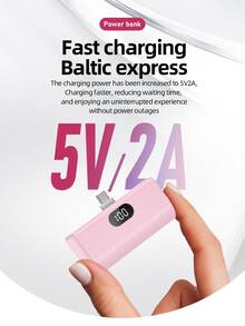 5000mAh 超轻便携移动电源，Type-C 直插设计，仅重 100 克，5V/2A 稳定输出。适用于 iOS 17/16 系统、iPad、耳机、音箱等各种电子设备充电。即插即用，无需携带数据线。内置 C 型接口，随时随地充电使用。非常适合通勤、旅行、学生、户外活动和商务场合——轻松签到。户外电量显示 - 綠色 - 查看 3