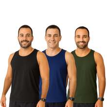 Kit Of 3 Men's Dry Fit Training Tank Tops - 彩色 - 查看 1
