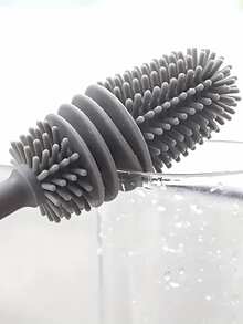 KIT 4 Silicone Bottle Brushes For Washing Cups, Bottles, And Baby Bottle Cleaning Silicone Assorted Colors - Hỗn hợp - Xem 2