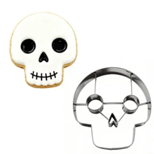 2 Stücke Edelstahl Halloween Ausstechformen - Kürbis & Geister Formen, geeignet für Halloween Fondant Kekse, Gebäck, Party Torten Dekoration - Silber - Übersicht 15