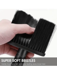 1 szt. Profesjonalna szczotka fryzjerska do karku – wysokiej jakości miękkie włosie, ergonomiczna rączka, niealergizujące narzędzie do stylizacji i akcesorium do pielęgnacji brody, unisex (przenośna konstrukcja), delikatna szczotka do włosów, odpowiednia dla skóry wrażliwej, niezbędna do szkoły, podróży i na wakacje - Czarne - Zobacz 4