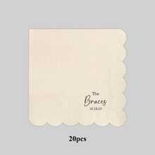 20-500pcs Custom Cocktail Napkins, 9 Designs Of Personalized Monogram Napkins, Disposable Beverage/Dessert Napkins For Wedding Table Decorations, Anniversary And Wedding - Multicolor - View 28
