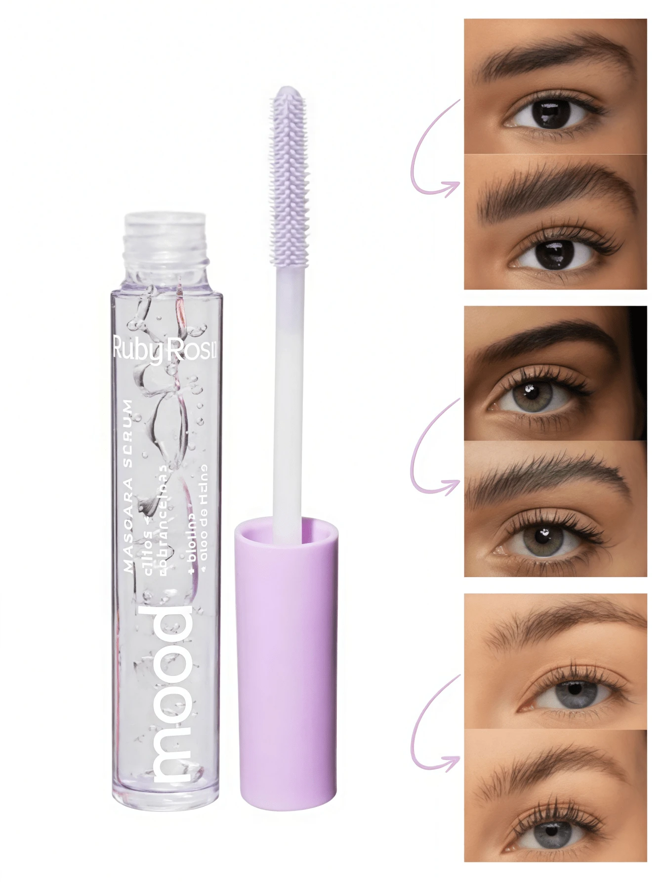 Mood Eyelash Serum Mascara Strengthens And Helps Eyelash Growth Ruby Rose HB512 - 無色 - 查看 1
