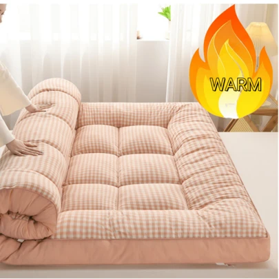 3D Pearl Bead Mattress Topper - Ultra Soft Breathable Fluffy Mattress Pad, Skin-Friendly Comfortable, Suitable For Living Room, Tatami, Dorm, Camping | All Season, Thickness 2.36-3.2 Inches, Mattress Protector