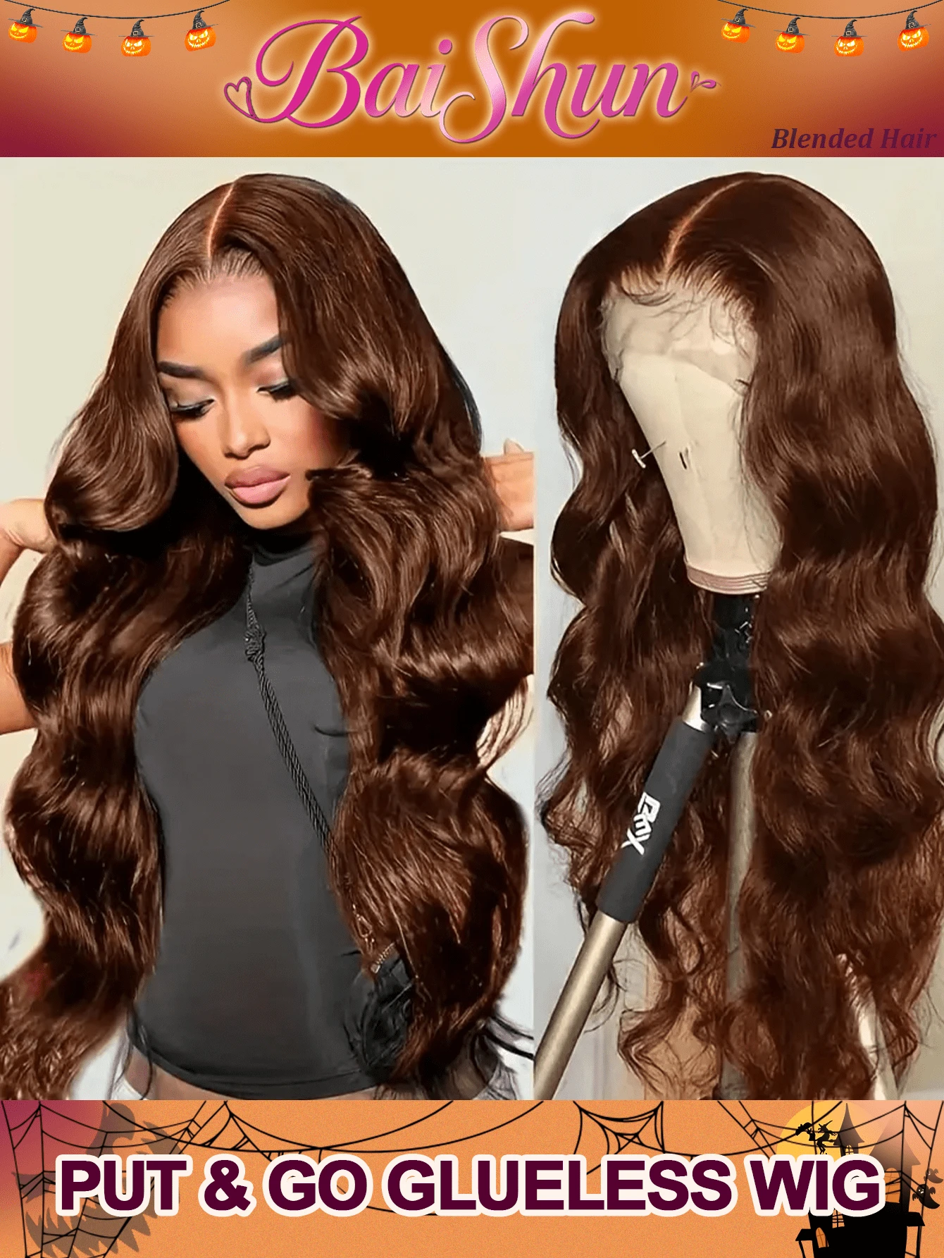 200% Dichte Perücken Frontale Glueless Body Wave 5x5 Spitze Frontale Perücken Mischung Haar Brasilianisches Haar Perücke Vorgeschnitten Vorgezupft Mit Baby Haar Perücken Glueless Body Wave Menschliches Frontalhaar Perücken Für Frauen #4 Farbe 13x4 13x6 HD Spitze Frontale Haare - Braun - Übersicht 1