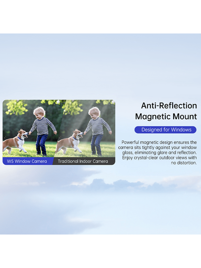 W5 Slimme Tracking Security Camera 2.4G WiFi Bluetooth 3MP Window Cameras Human Actions, Vehicle Models, Baby Crying Detection 3D Noise Reduction Real Time APP Alerts Mini Cam view 5