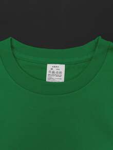 ¡Envío desde México, Playera algodón deportiva casual de hombre,  estampado de Calavera y guitarra del Día de los Muertos , manga corta de corte holgado, bicolor blanco y negro, top casual transpirable de moda, ropa casual Camiseta divertida Moda de verano. - Verde (delantero) - Ver 7