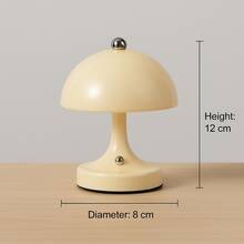 Nordic Mushroom Rechargeable LED Table Lamp, Warm Light Bedside Lamp For Bedroom Living Room, Minimalist Home Decor