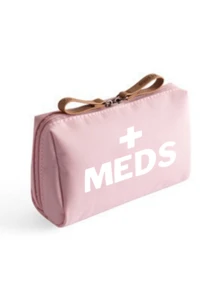 便携式化妆包，北欧风格，多功能隔层设计，便携式药包，小型药丸收纳袋，旅行药品收纳袋，适合日常/户外/旅行，健康必备，多层防水涂层，多功能数码收纳袋