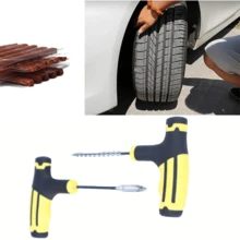 Kit de réparation de pneu pour voitures, motos et véhicules électriques - Rustines spéciales pour pneus sans chambre à air pour un remplissage rapide et facile des trous de pneus, ruban de réparation de pneu, outil de réparation, outil de réparation de pneu de voiture