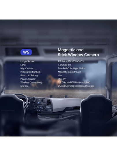 W5 Slimme Tracking Security Camera 2.4G WiFi Bluetooth 3MP Window Cameras Human Actions, Vehicle Models, Baby Crying Detection 3D Noise Reduction Real Time APP Alerts Mini Cam view 10