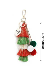 Personalized Tassel Cute Keychain, Bohemian Style, Hand-Woven Tassel Rainbow Bag Pendant, Wallet And Handbag Accessory, Chain Backpack Hanging Ornament, Car Hanging Pendant, Girl's Gift, School And Car Accessory, Christmas Gift