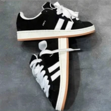 Women's Tennis Shoes, Men's, Fat, Thick Laces, Black Skater, Stitched Sole, Basic, Openwork / Cut Out - màu đen - Xem 3