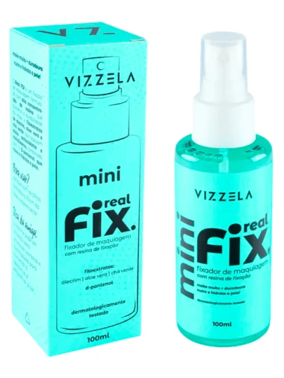  Mini Fixador de Maquiagem Real Fix 100ml Vizzela - Alta Concentração, Durabilidade e Resistência